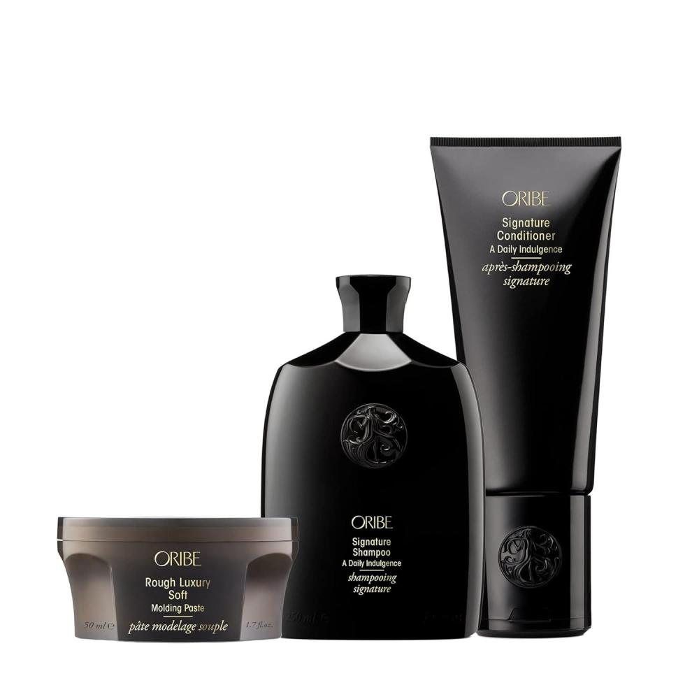 imageOribe Signature Shampoo 85 oz with Oribe Signature Conditioner 68 oz and Oribe Rough Luxury Soft Molding Paste