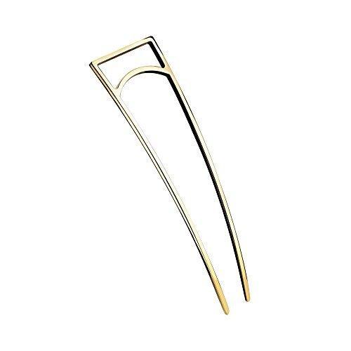 imageOribe Geometric Gold Plated Metal Hair Stick